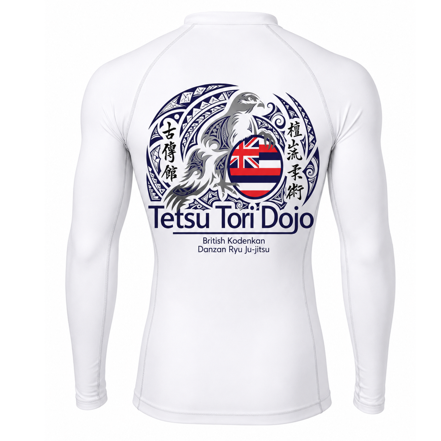 Tetsu Tori Ju-Jitsu - White Long Sleeved Compression Top (All Sizes & Designs)