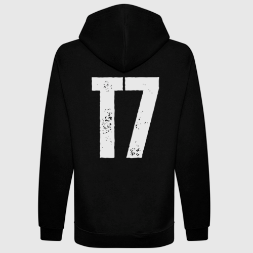 T7 Skatewear - Premium Organic Cotton Black & White Pullover Hoodie (All Sizes)