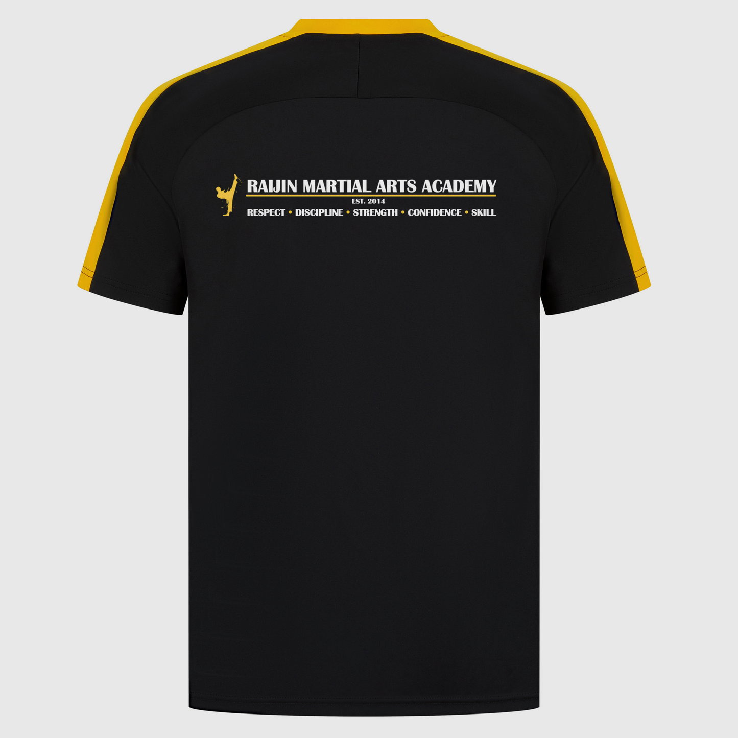 Raijin Martial Arts Academy - Black & Gold Sports Tee (All Sizes)