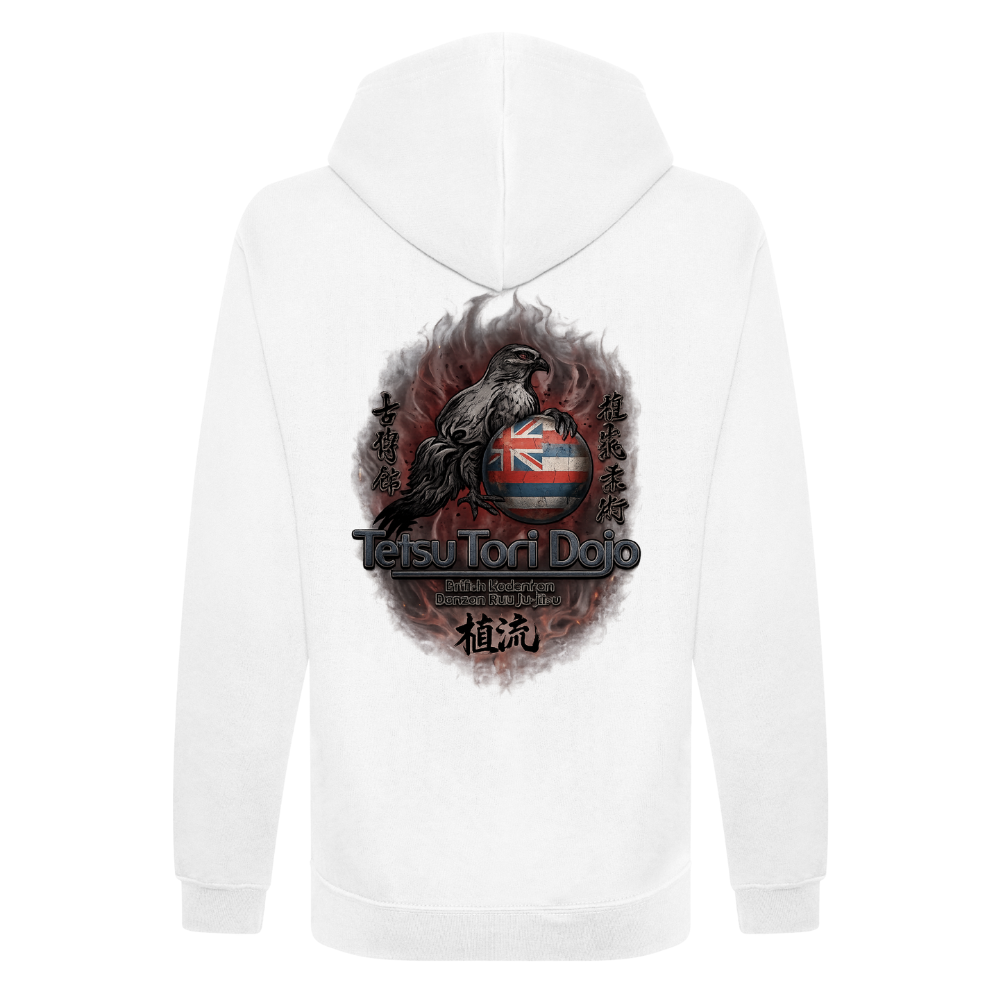 Tetsu Tori Ju-Jitsu - White Full Zip Hoodie (All Sizes & Designs)