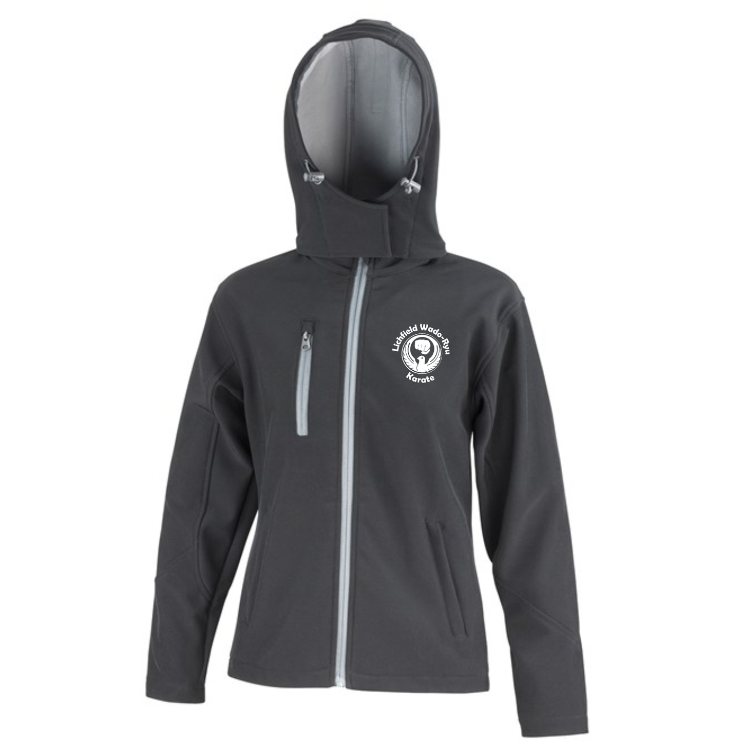 Lichfield Wado-Ryu Karate - Women's Cut Hooded Softshell Jacket (Embroidered Badge)