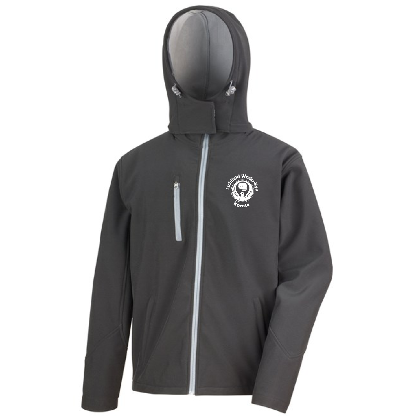 Lichfield Wado-Ryu Karate - Adult Hooded Softshell Jacket (Embroidered Badge)