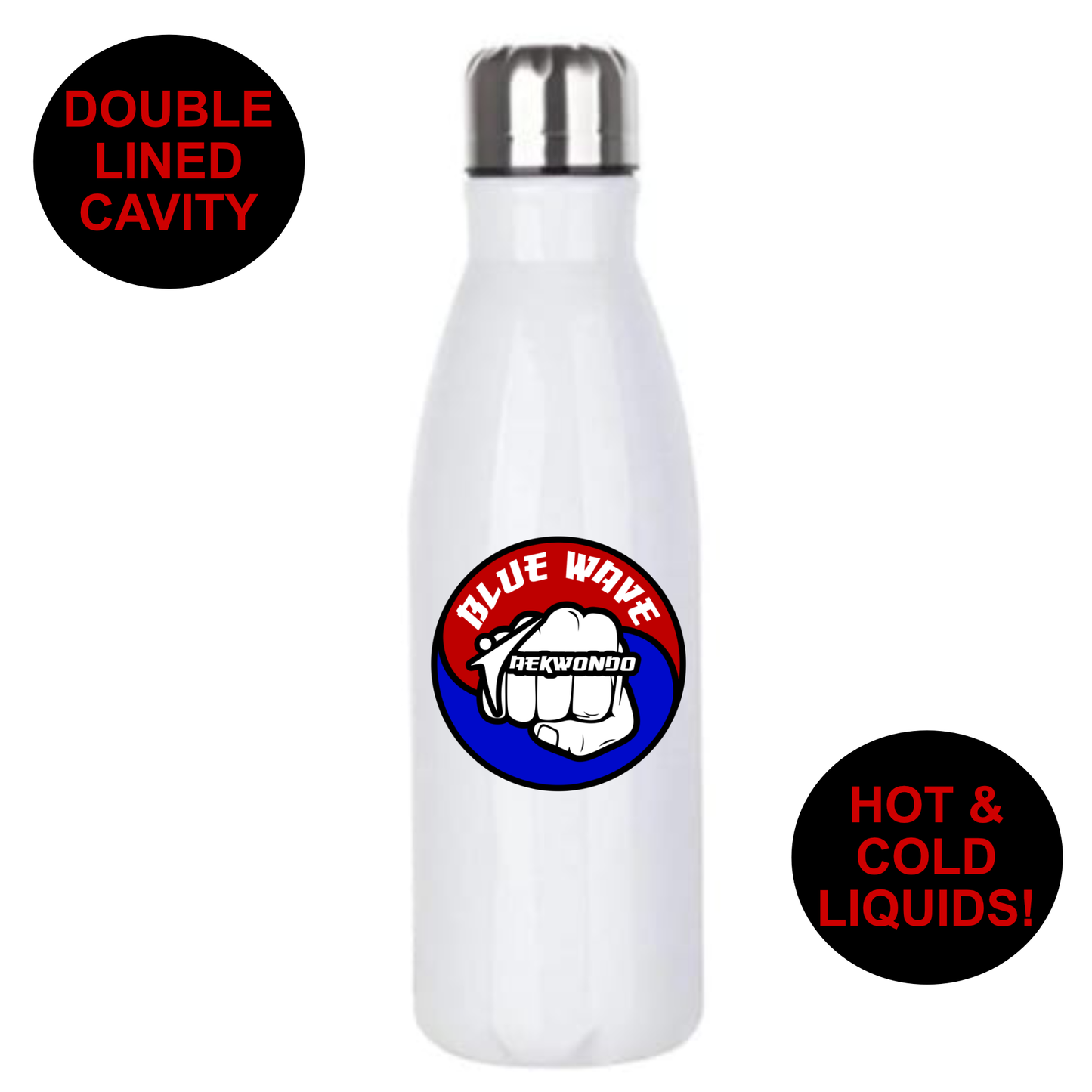 Bluewave Taekwondo - Premium Stainless Steel 650ml Water Bottle