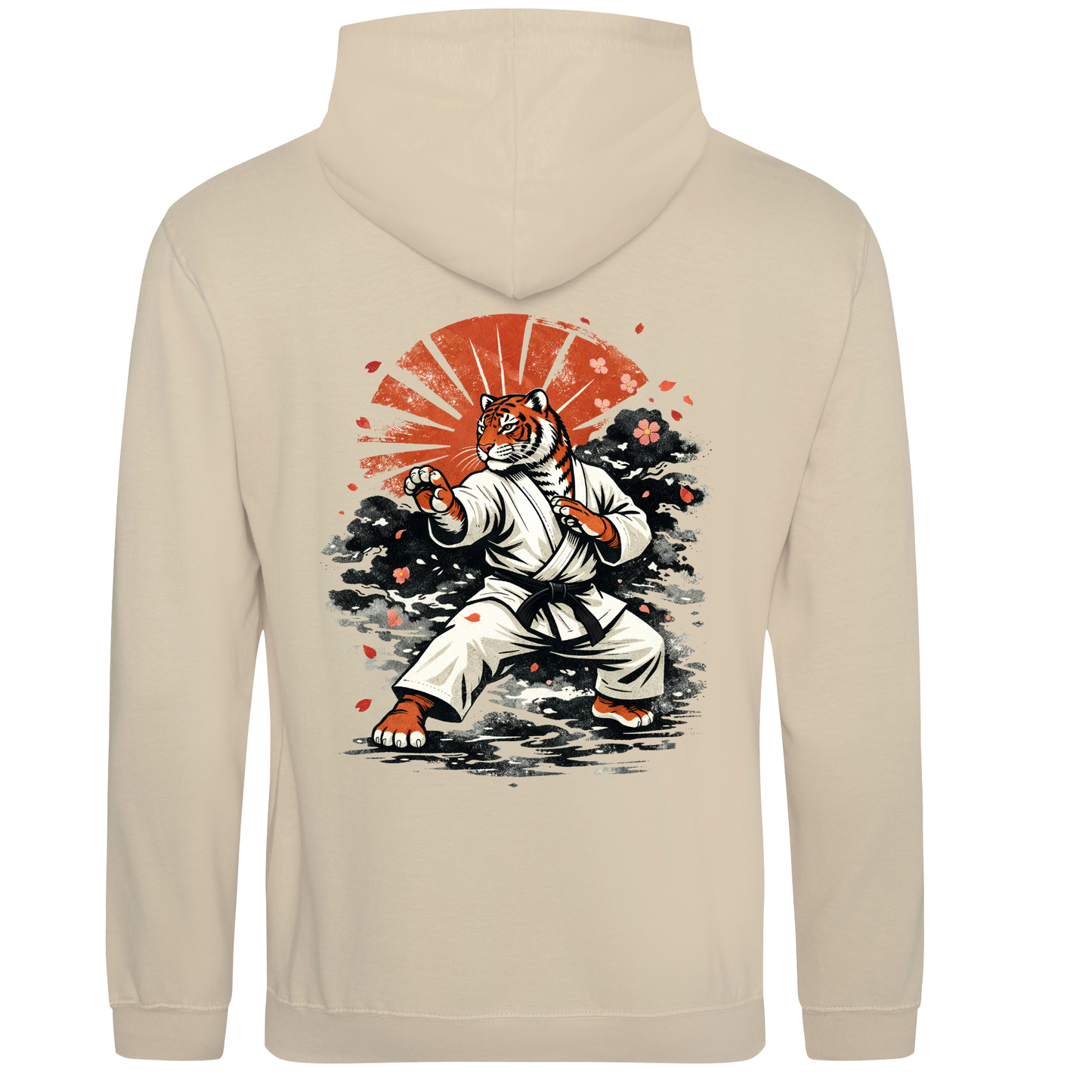 Red Tiger Karate - Pullover Hoodie (Adult) - Sand