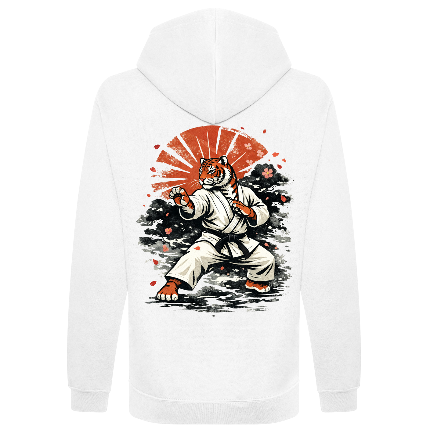 Red Tiger Karate - Pullover Hoodie (All Sizes) - White