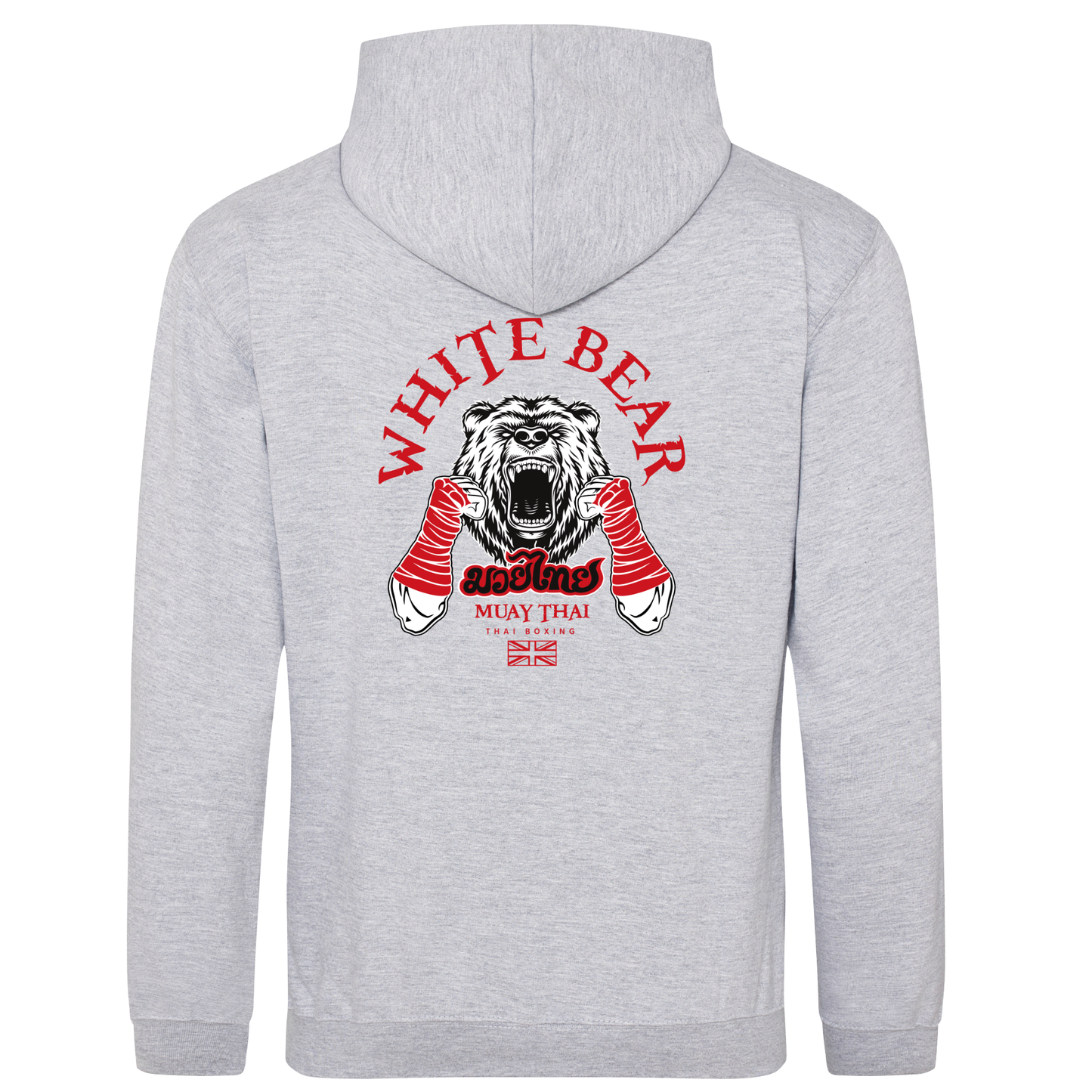 White Bear Muay Thai - Pullover Hoodie (All Sizes/Colours/Designs)