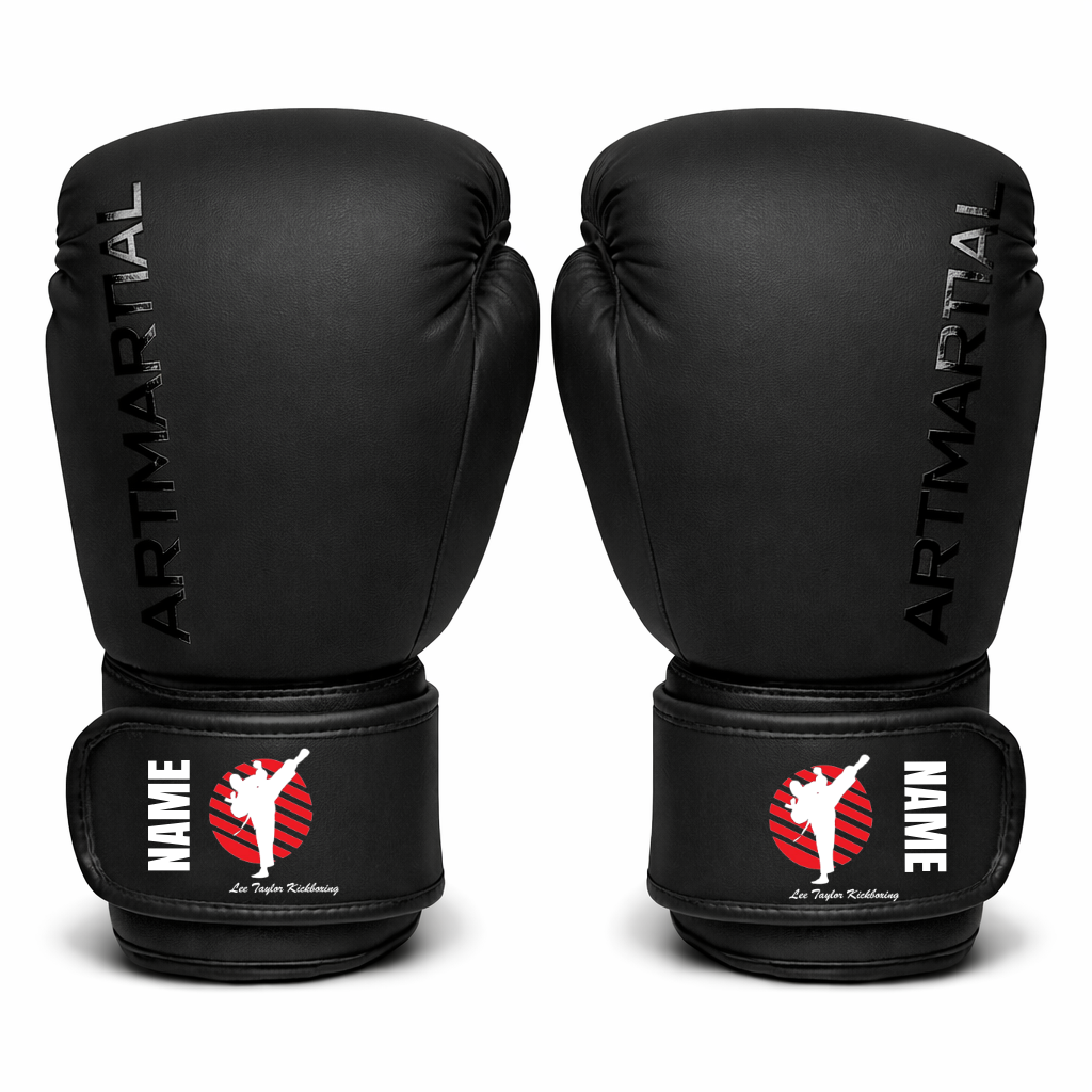 Lee Taylor Kickboxing- Boxing Gloves with Personalisation (All Sizes)