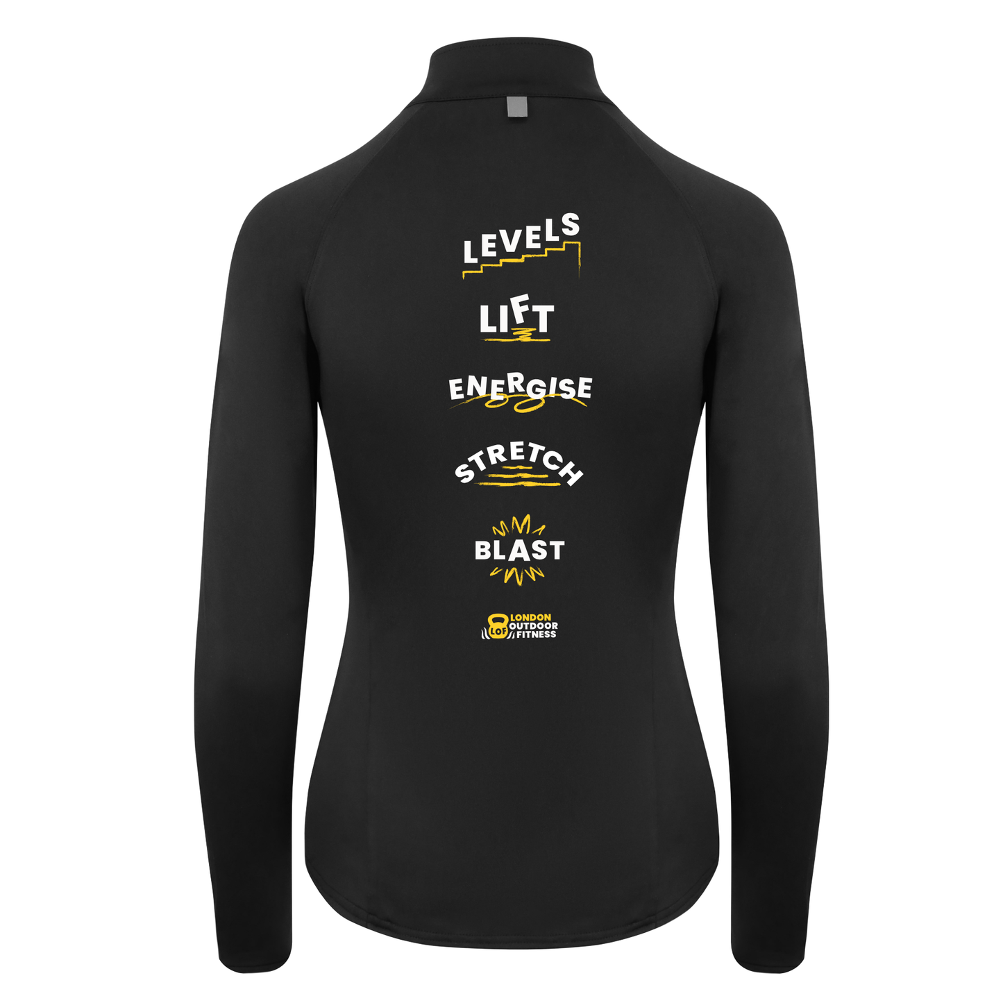 London Outdoor Fitness- 1/4 Zip Active Top 'Squiggle' (Female Cut)