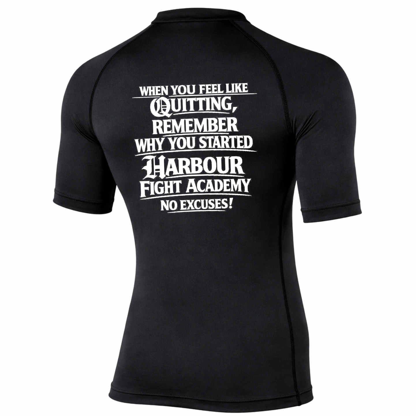 Harbour No Excuses - Black Short Sleeved Rashguard (Junior)