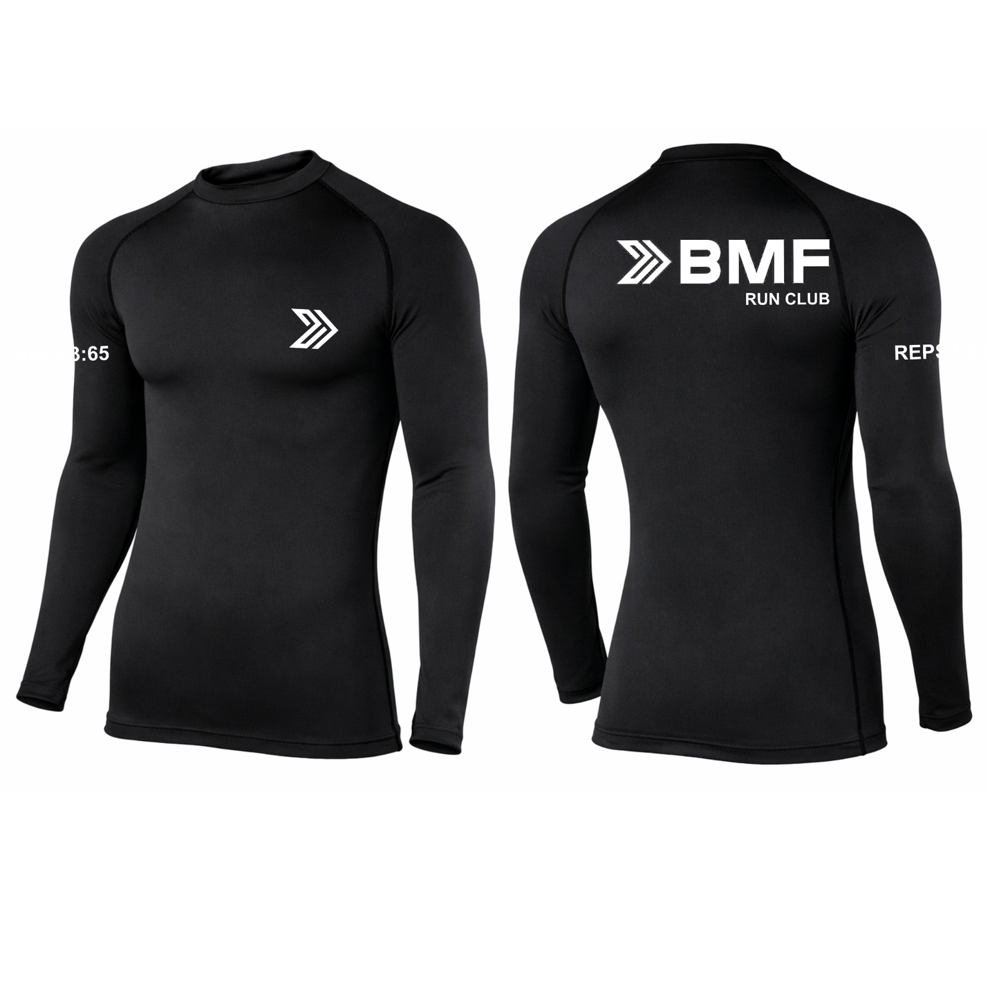 Be Military Fit - Black Compression Top (All Designs)