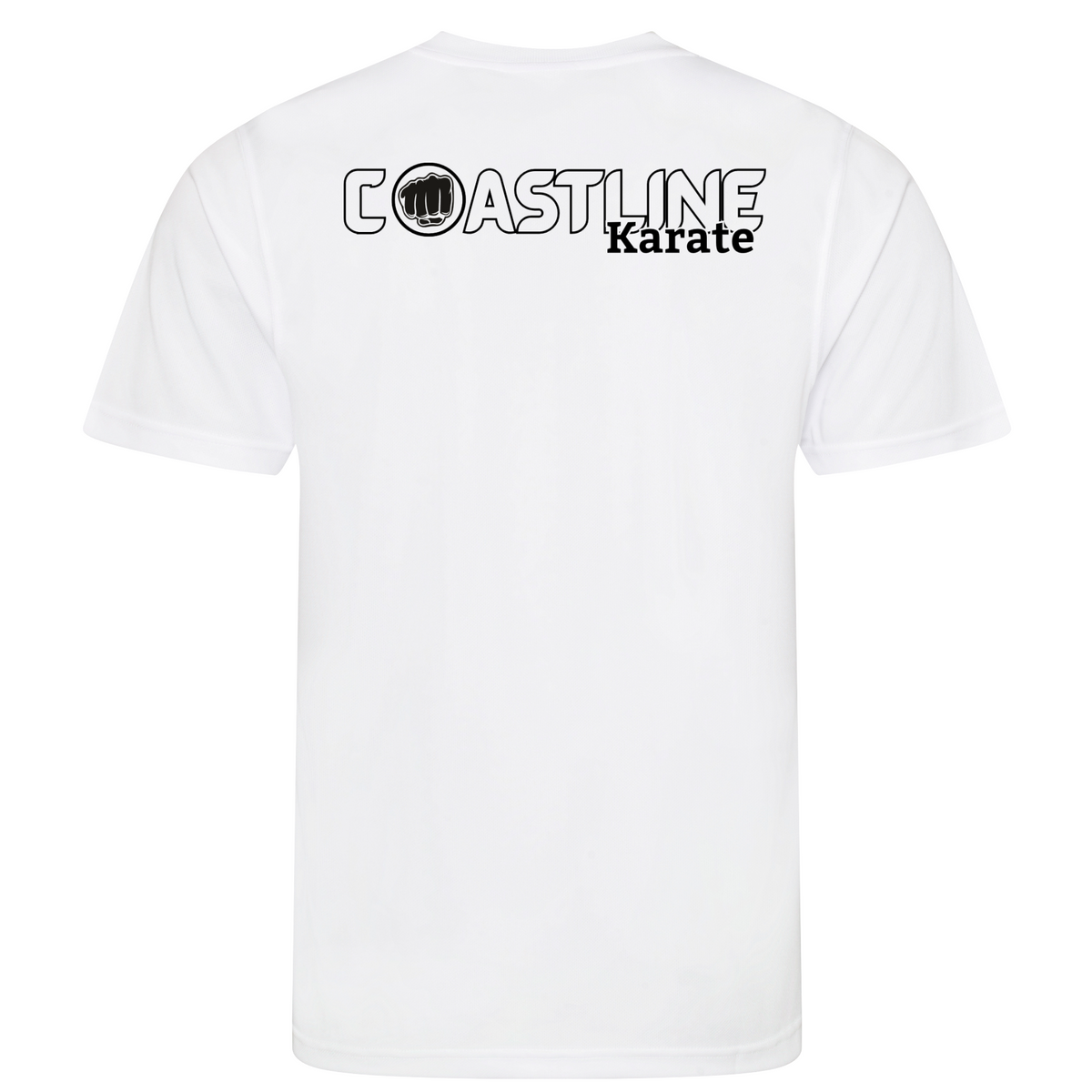 Coastline MA - Karate White Poly Tech T Shirt (Mono - All Sizes)