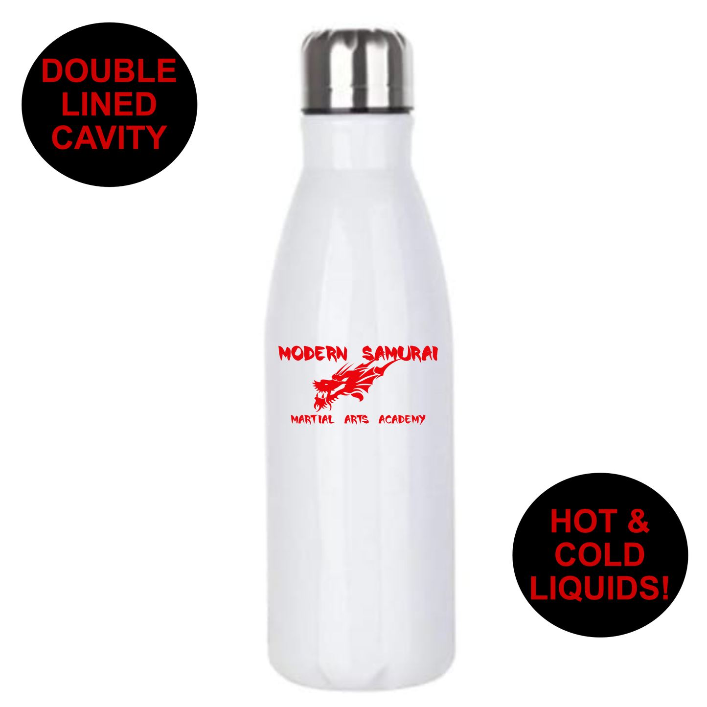 Modern Samurai Martial Arts - Premium Stainless Steel 650ml Water Bottle