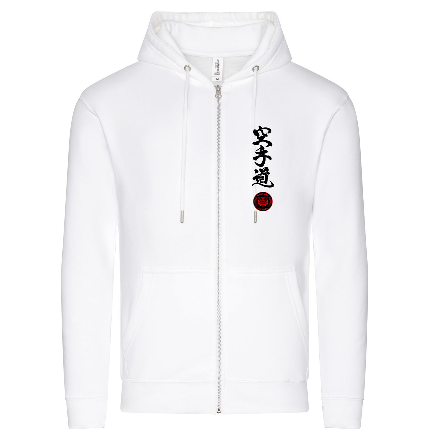 Red Tiger Karate - Kicking Tiger: Full Zip Hoodie (All Sizes) - White
