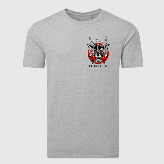 Misfits Jiu Jitsu - Heather Grey Cotton Tee (All Sizes)