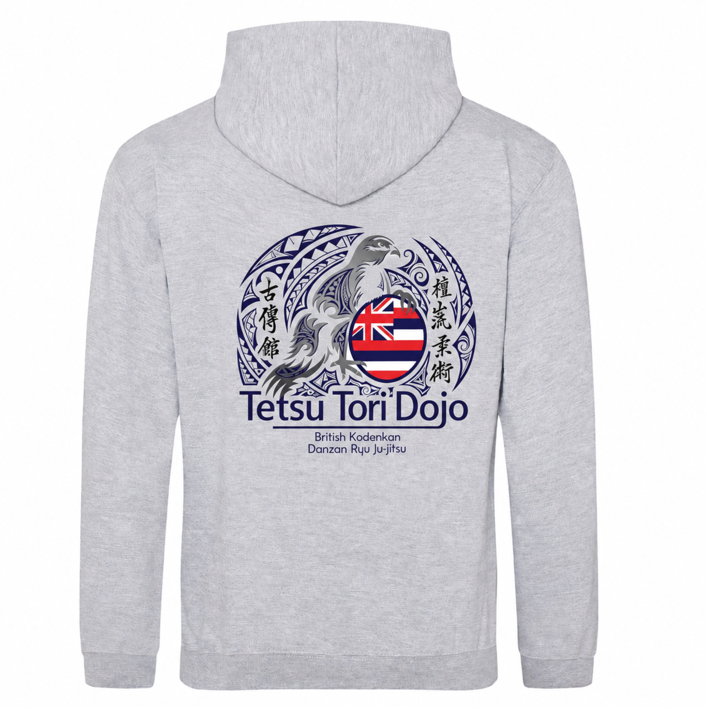 Tetsu Tori Ju-Jitsu - Grey Pullover Hoodie (All Sizes & Designs)