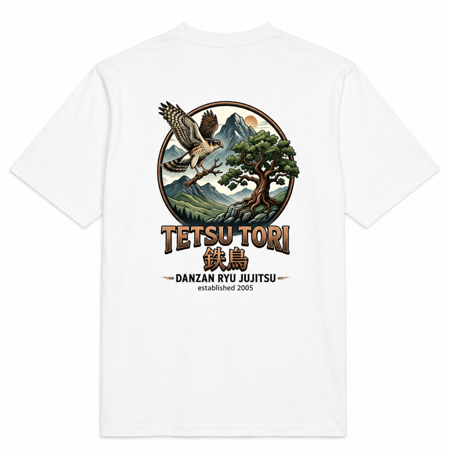 Tetsu Tori Ju-Jitsu - White Cotton Tee (All Sizes & Designs)