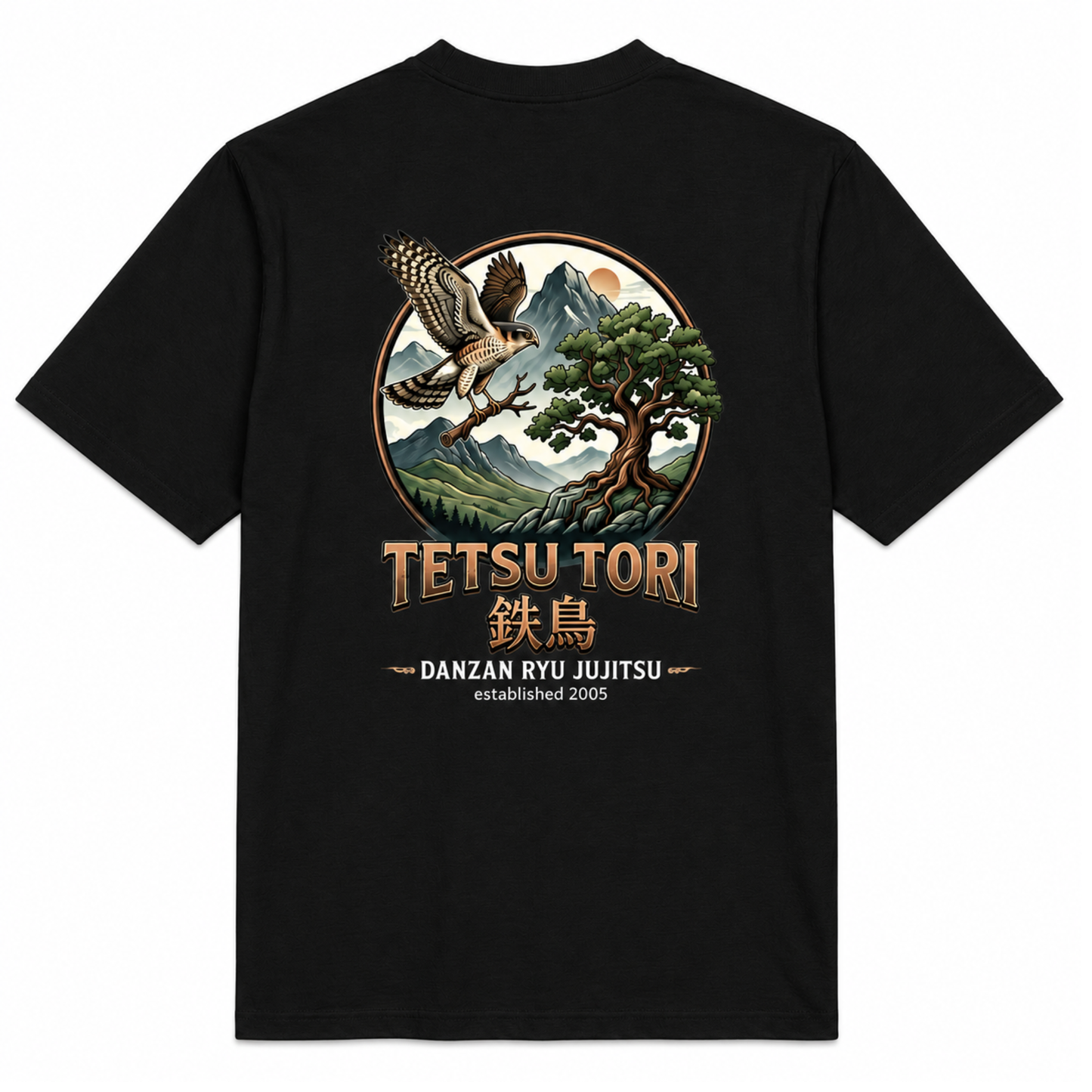 Tetsu Tori Ju-Jitsu - Black Cotton Tee (All Sizes & Designs)