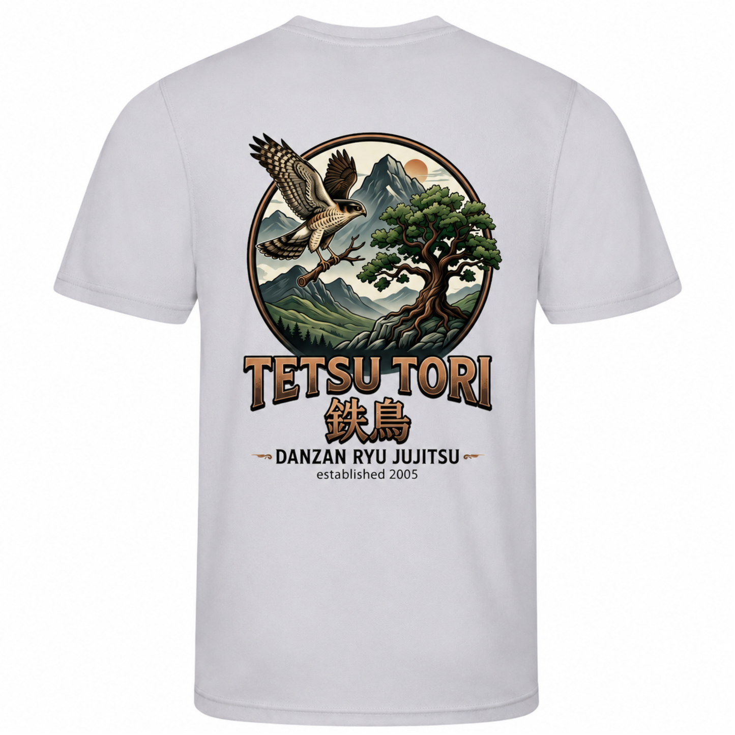 Tetsu Tori Ju-Jitsu - Grey Sports Poly Tee (All Sizes & Designs)