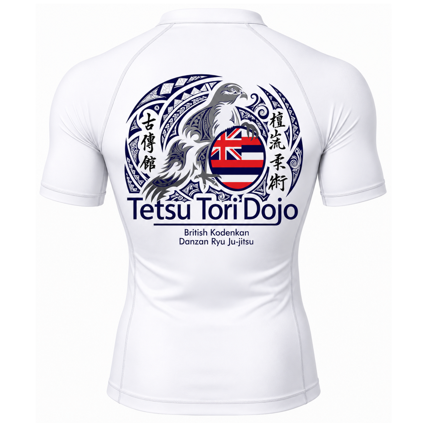 Tetsu Tori Ju-Jitsu - White Short Sleeved Compression Top (All Sizes & Designs)