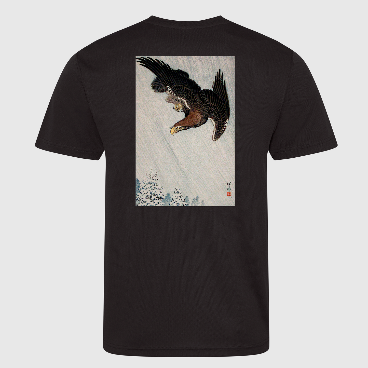 Eagle flying in the snow - Cotton Tee (All Sizes & All Colours)