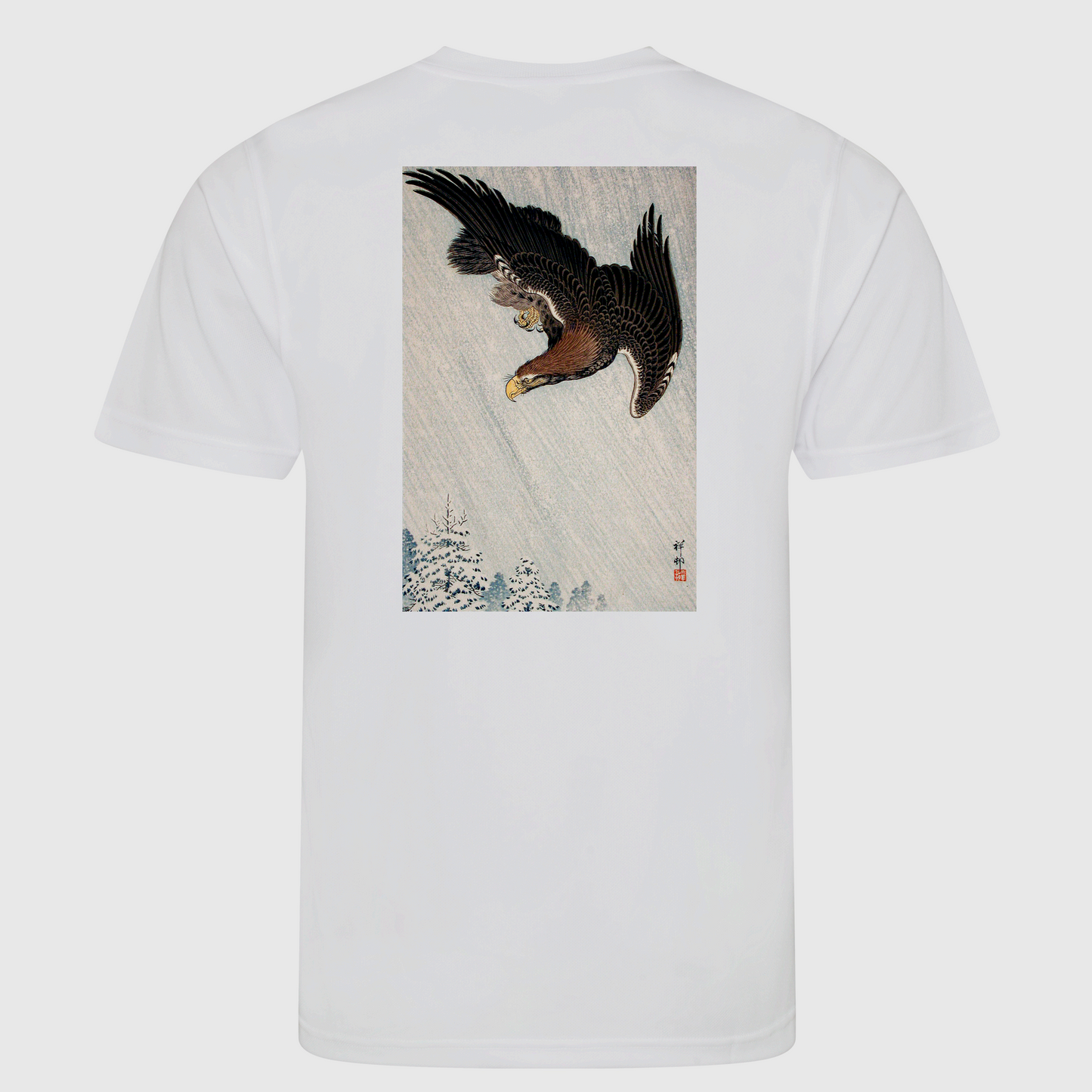 Eagle flying in the snow - Cotton Tee (All Sizes & All Colours)