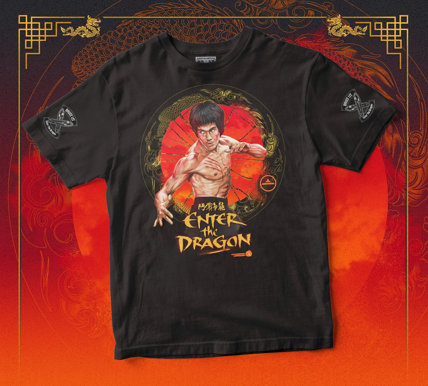 Bruce Lee 'Enter The Dragon' Adult T Shirt