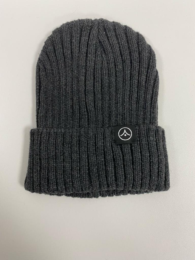 Chunky Ribbed Beanie - Dark Heather Grey