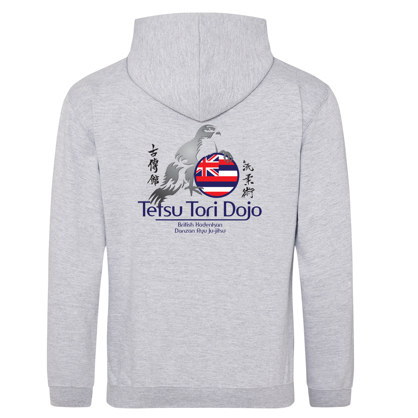 Tetsu Tori Ju-Jitsu - Grey Full Zip Hoodie (All Sizes & Designs)