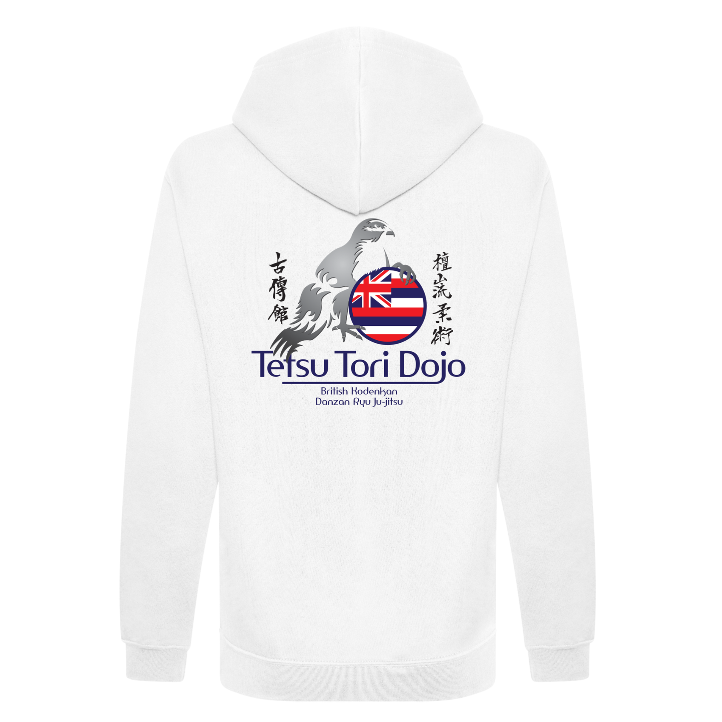 Tetsu Tori Ju-Jitsu - White Full Zip Hoodie (All Sizes & Designs)