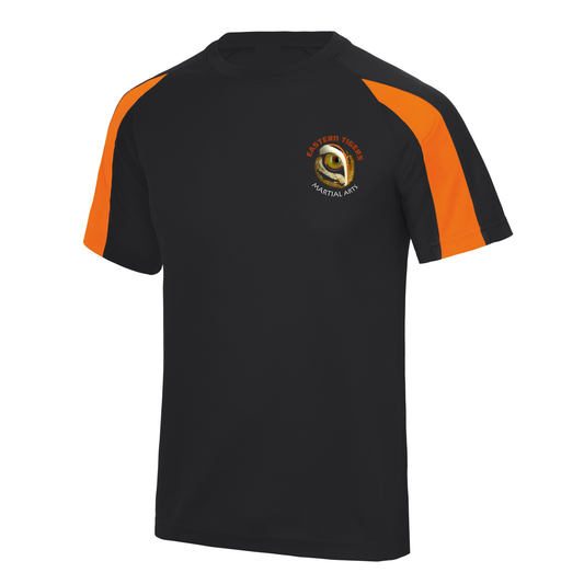 Eastern Tigers Martial Arts - 2 Tone Sports Poly Tee (Adult Only)