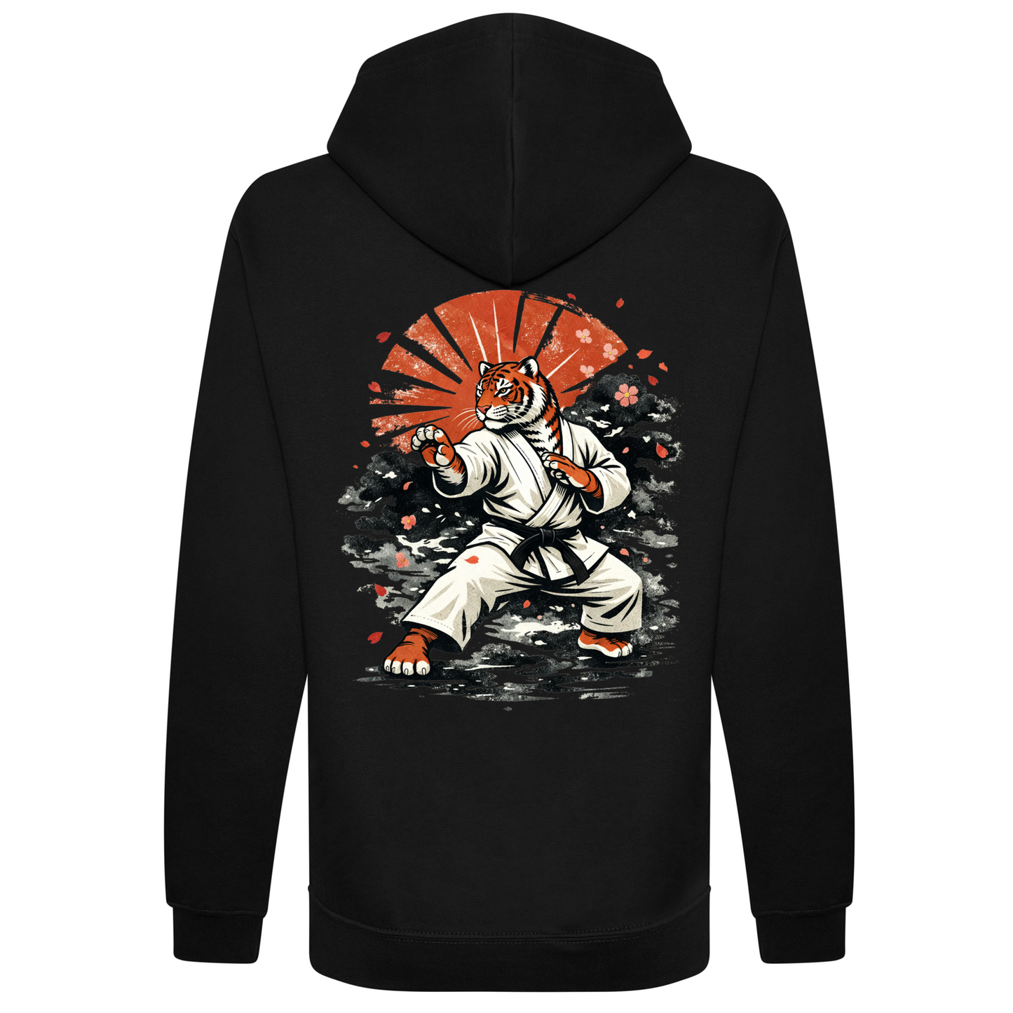 Red Tiger Karate - Pullover Hoodie (All Sizes) - Black