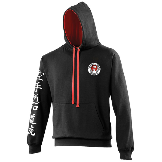 Kingswells Karate - 2 Tone Black & Red Hoodie (All Sizes)