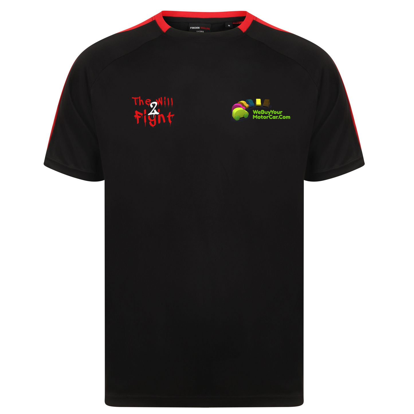 The Will To Fight - Black & Red Sports Tee (All Sizes)