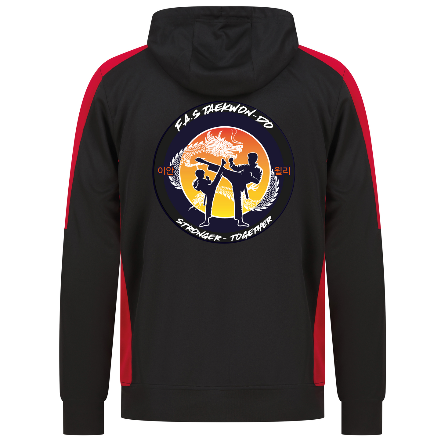 F.A.S TKD - Black & Red Pullover Hoodie (All Sizes)
