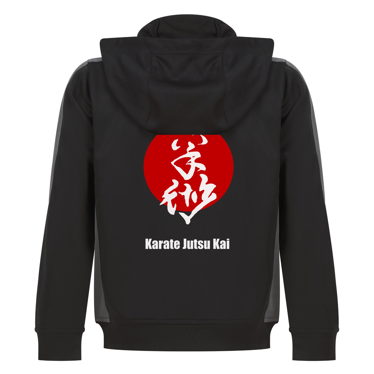 Karate Jutsu Kai - Grey & Black Pullover Hoodie (Junior Sizing)