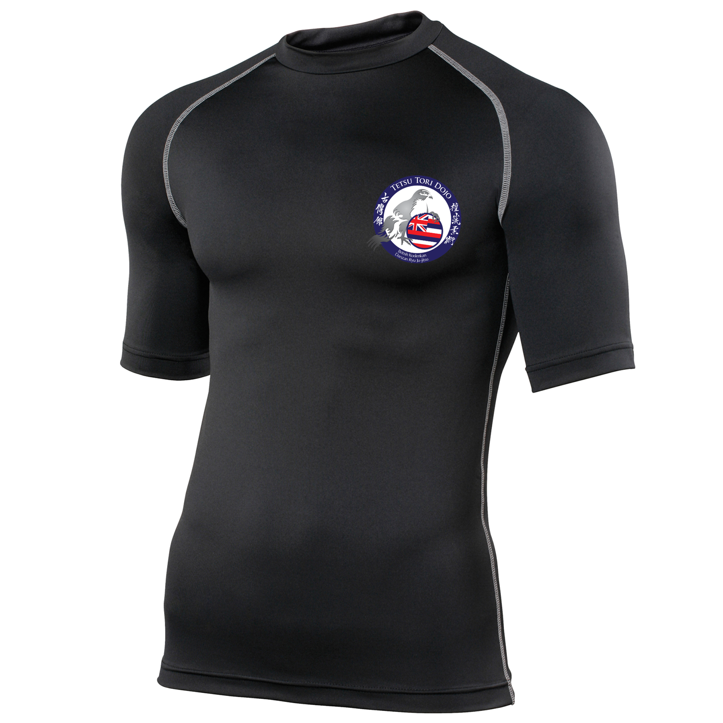 Tetsu Tori Ju-Jitsu - Black Short Sleeved Compression Top (All Sizes & Designs)