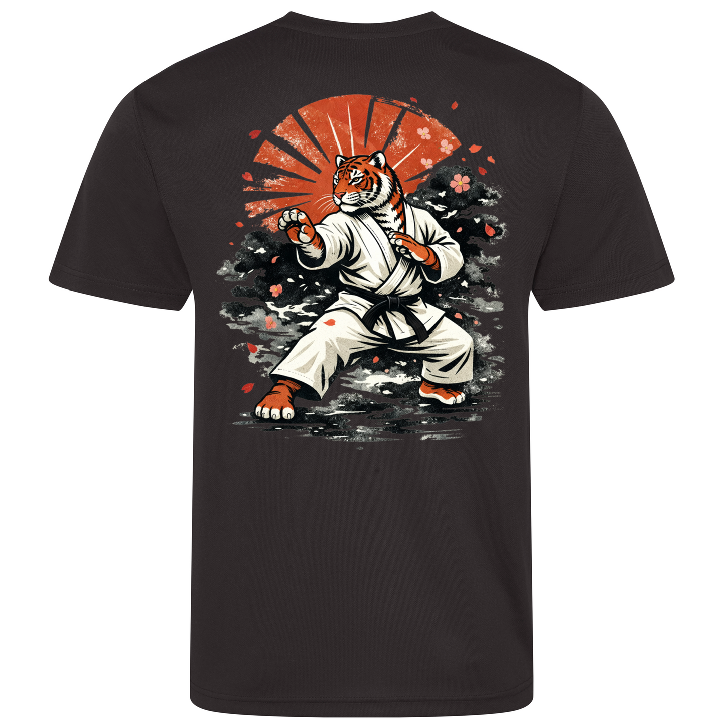 Red Tiger Karate - Sports Poly Tee (All Sizes) - Black