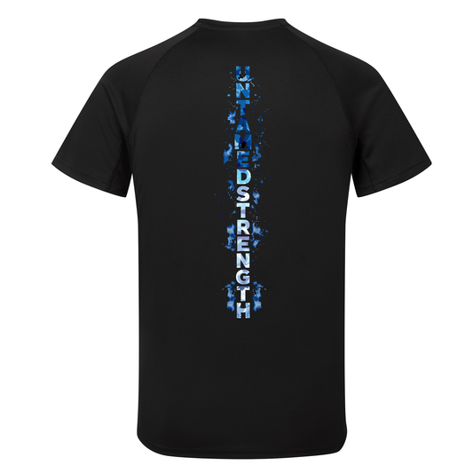 WILDBEAR - Standard Adult Sport Tech T Shirt - Untamed Strength (Multiple Colours - Blue Logo)
