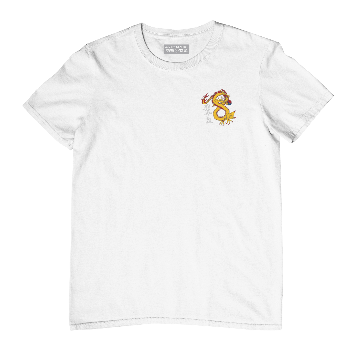 dragon tsd - Adult T Shirt White (Back Logo)