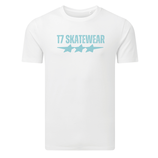 T7 Skatewear - Premium Organic Cotton White Tee (All Sizes)