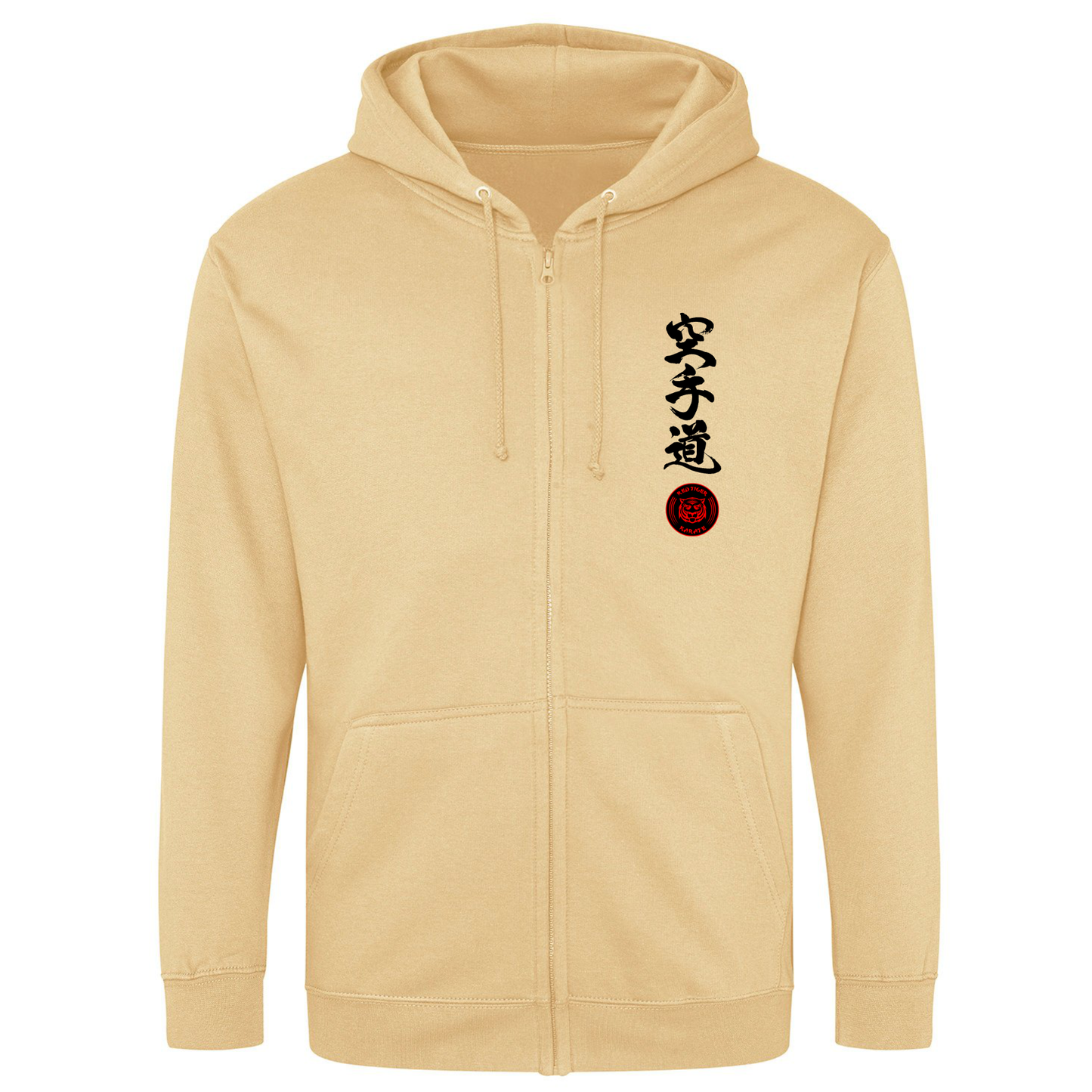Red Tiger Karate - Full Zip Hoodie (Adult) - Sand