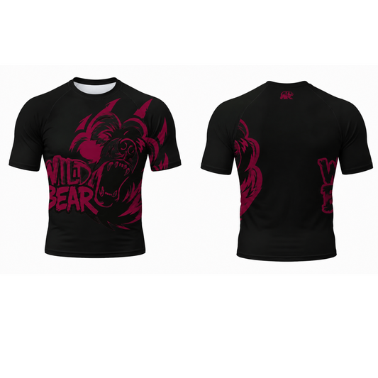 WildBear - Short Sleeved Rashguard - Maroon - PRE ORDER