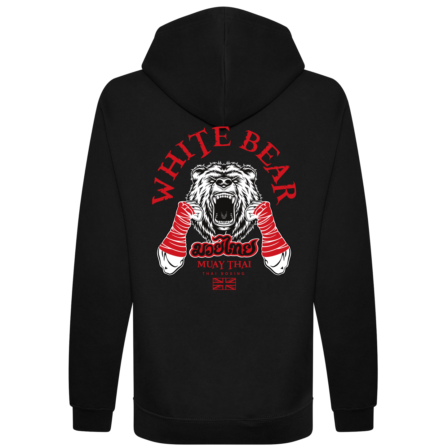 White Bear Muay Thai - Pullover Hoodie (All Sizes/Colours/Designs)