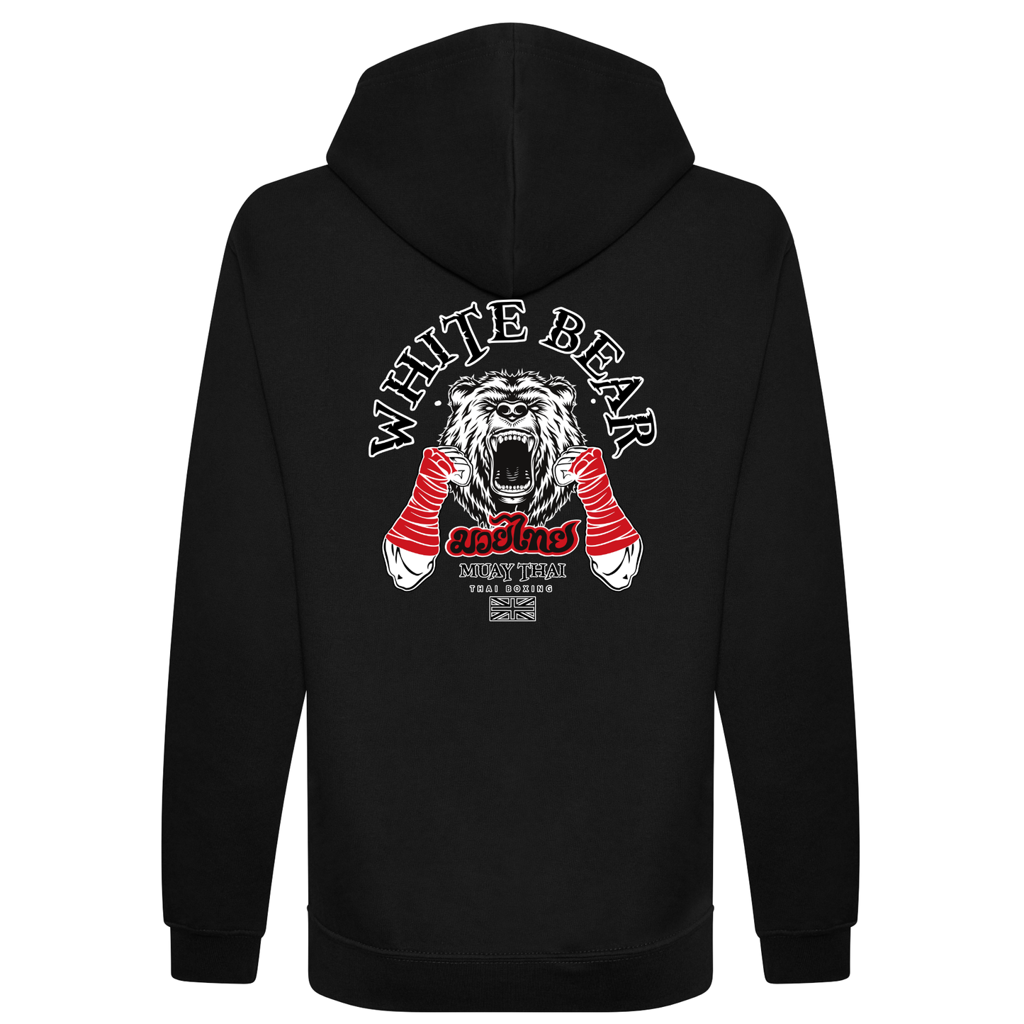 White Bear Muay Thai - Pullover Hoodie (All Sizes/Colours/Designs)