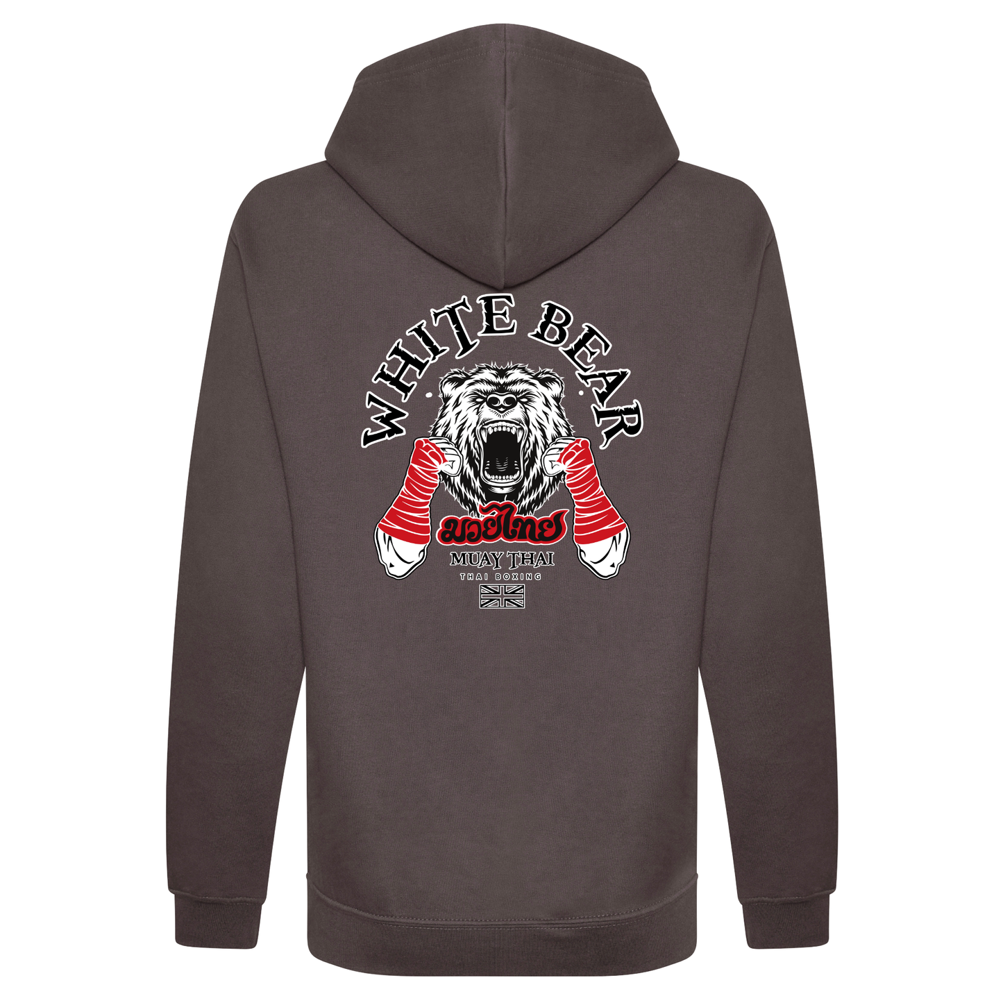 White Bear Muay Thai - Pullover Hoodie (All Sizes/Colours/Designs)