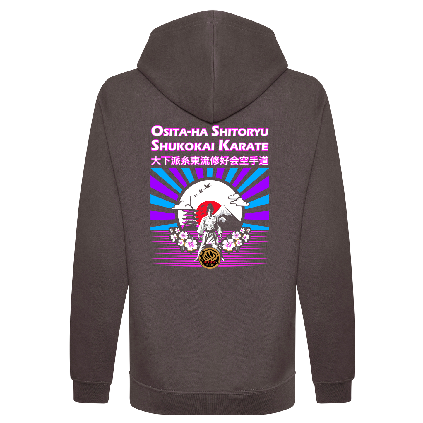 Osita-ha Karate - Adult Full Zip Hoodie: Neon Design (All Colours)