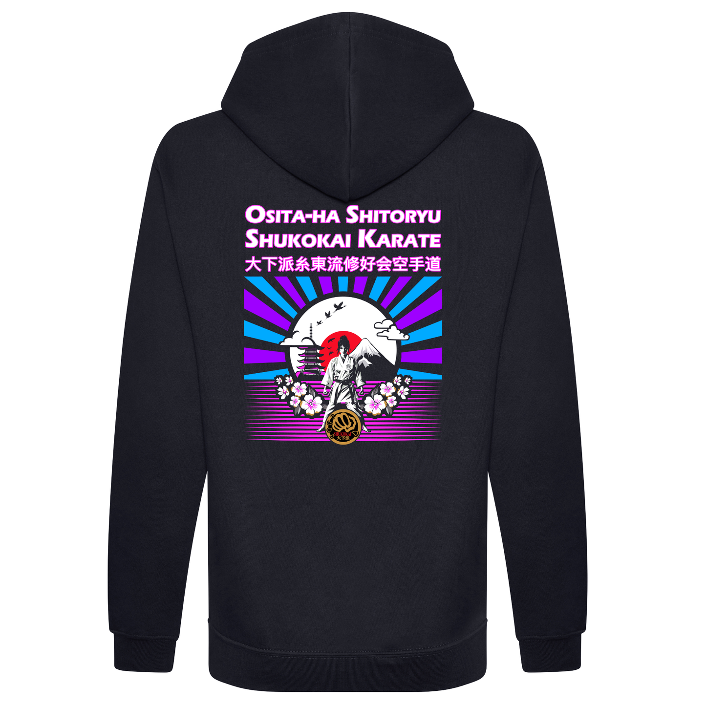 Osita-ha Karate - Adult Full Zip Hoodie: Neon Design (All Colours)