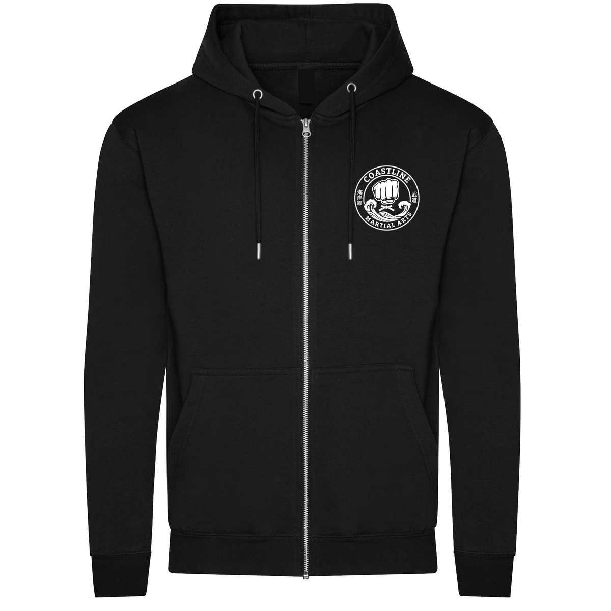 Coastline MA - Zip Hoodie (Mono - All Sizes)