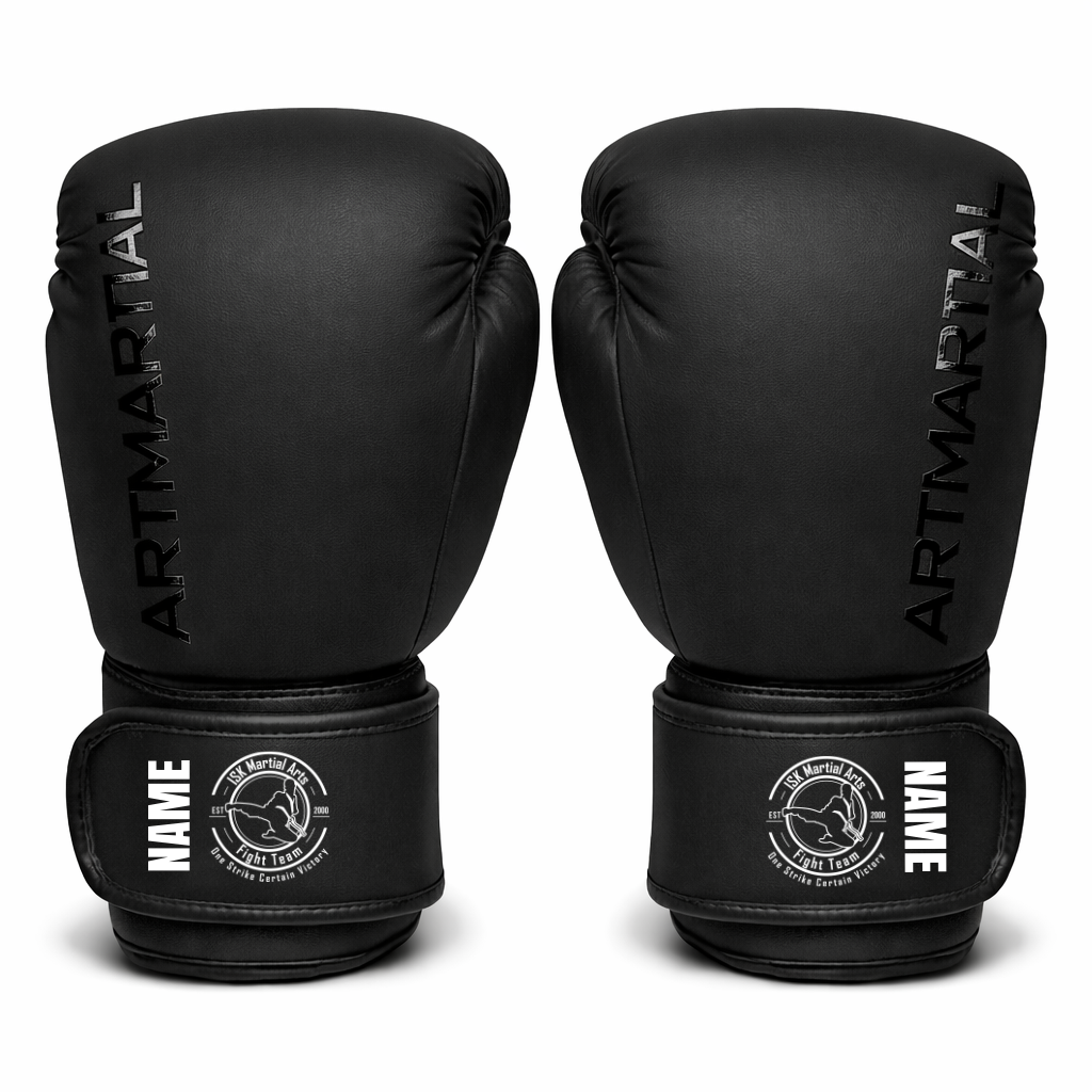 ISK Martial Arts: Fight Team - Boxing Gloves with Personalisation (All Sizes)