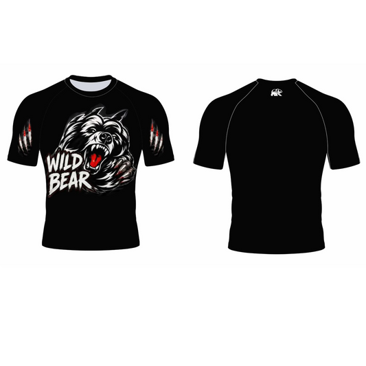 WildBear - Short Sleeved Rashguard - Roaring Bear Front - PRE ORDER
